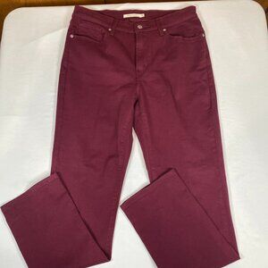 Levi's Classic Straight Stretch 10 Cotton Blend Red Jeans